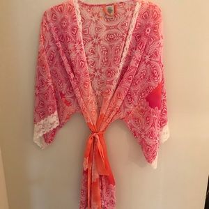 Sheer robe size L, bohemian pattern